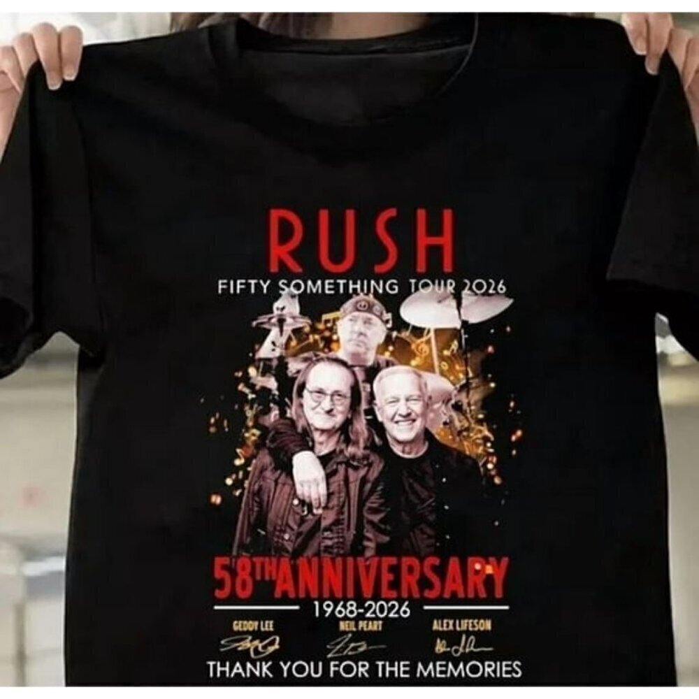 Unisex Rush Fifty Something Tour 2026 Unisex T-Shirt .